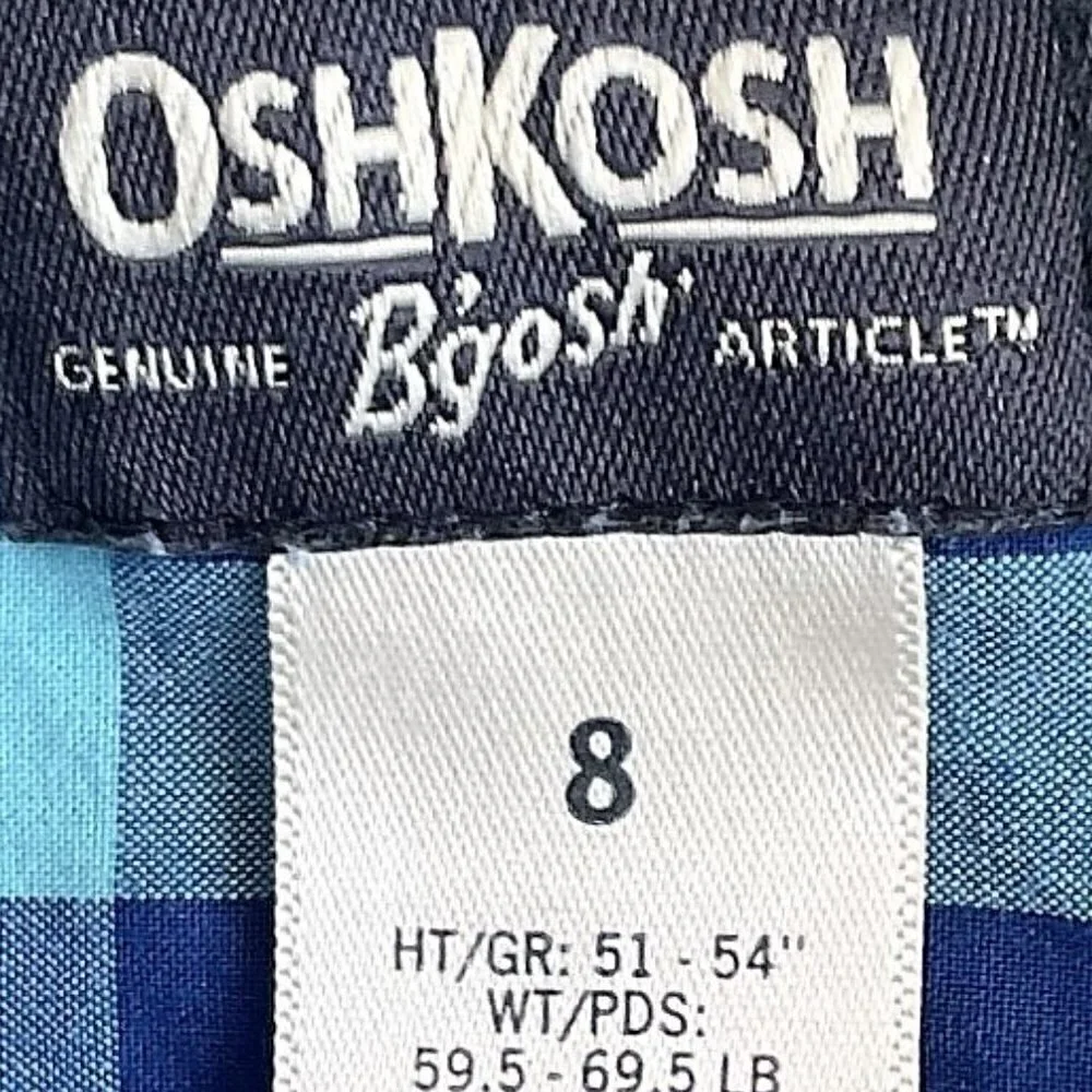 OSHKOSH B’GOSH PLAID BUTTON-DOWN SHIRT LIKE NEW
